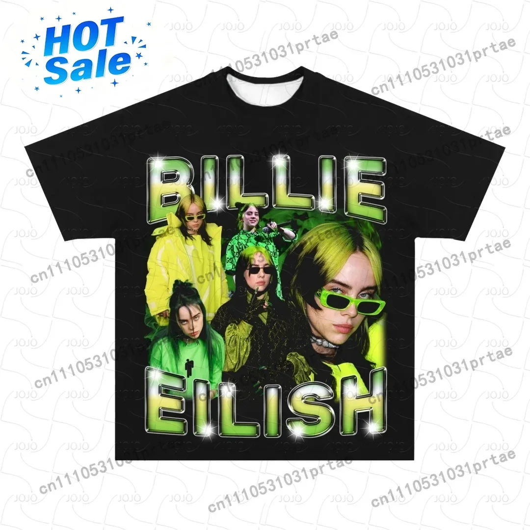 Summer Clothing Men 2025 - Billie Eilish Retro Pattern T-shirt 2025