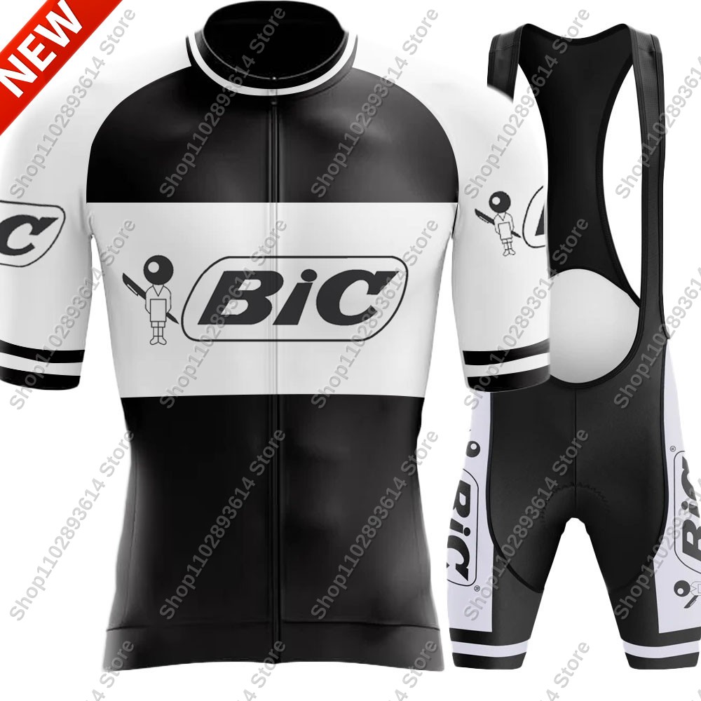 Summer Clothing Men 2025 - 2025 Black BIC Team Cycling Jersey