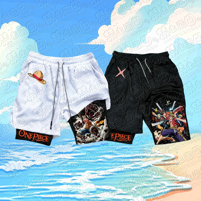 Summer Clothing Layering - 2026 One Piece Luffy Print Shorts