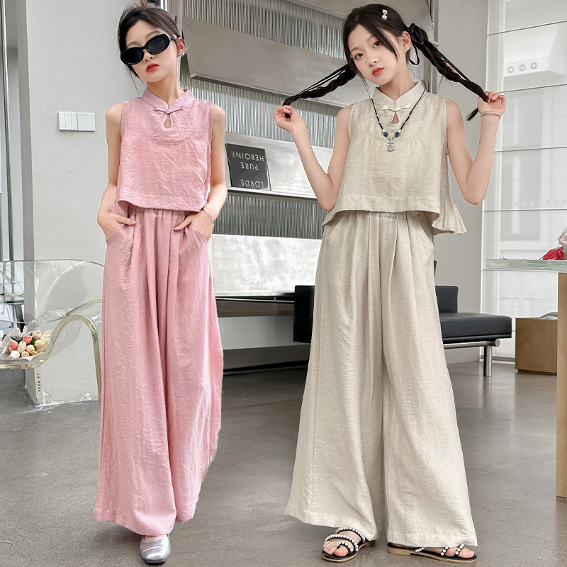 Tank Top Breathable - Chinese Style Children Clothes Girl Summer
