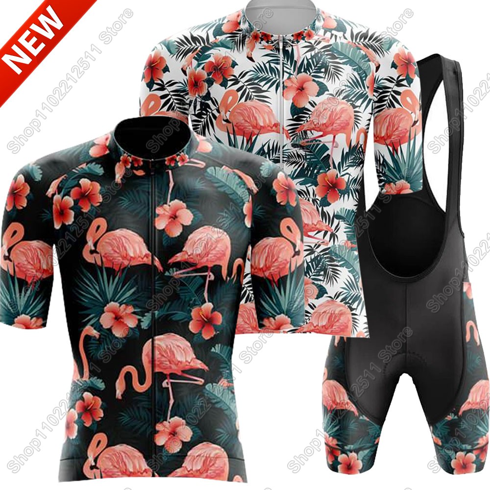 Summer Clothing Men 2025 - 2025 Flamingo Cycling Jersey Set Bicycle