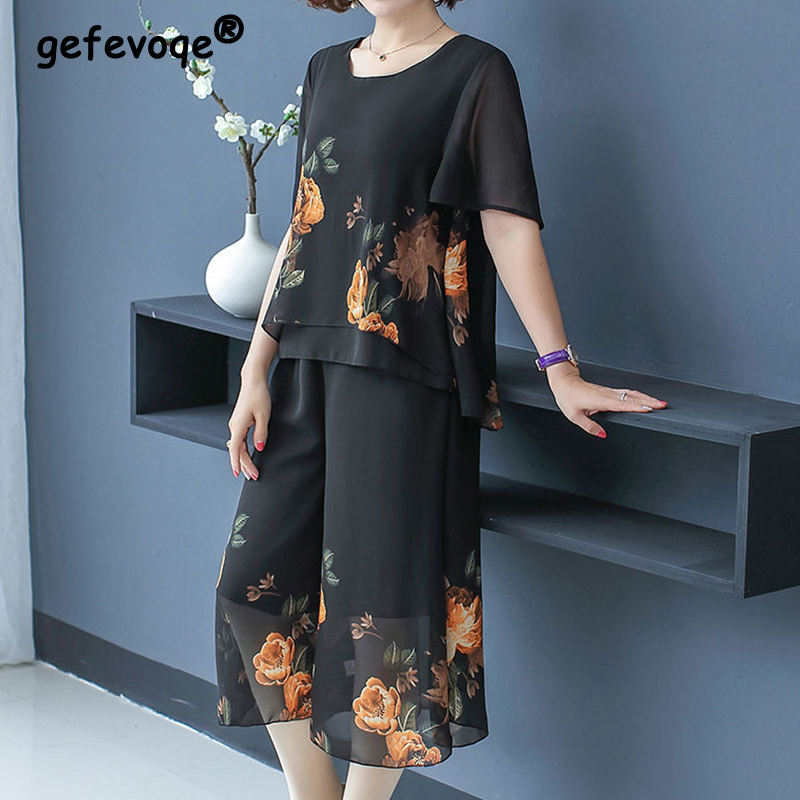 Elegant Fashion Floral Printin - Summer Clothing Vintage ulasan dan harga
