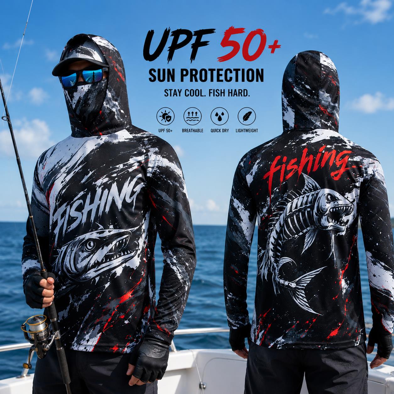 Outdoor Sun Protective Long Sl - Rash Guard Long Sleeve ulasan dan harga