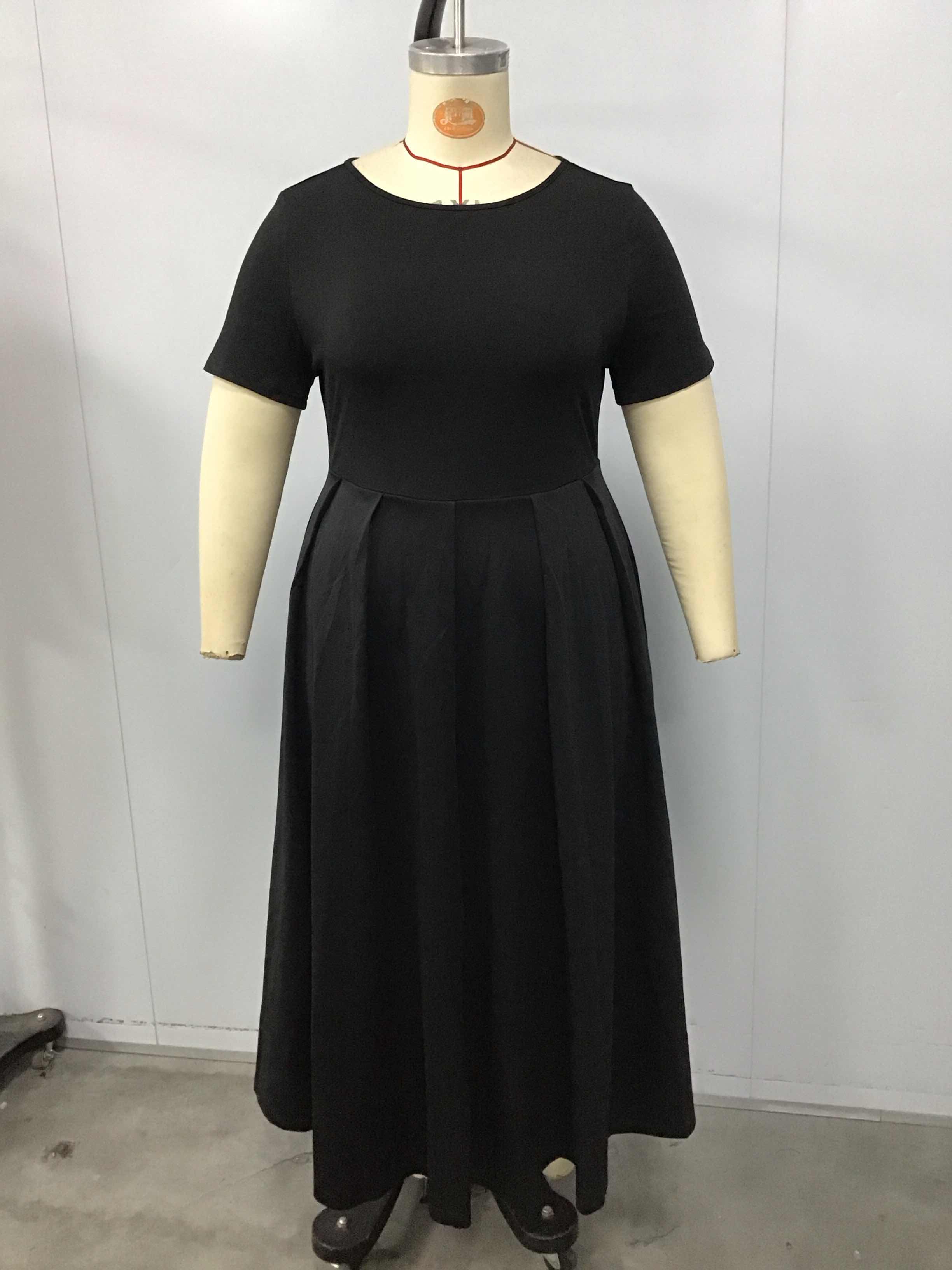 Women Plus Size Black Dress Sh - Summer Clothing For Older Women ulasan dan harga