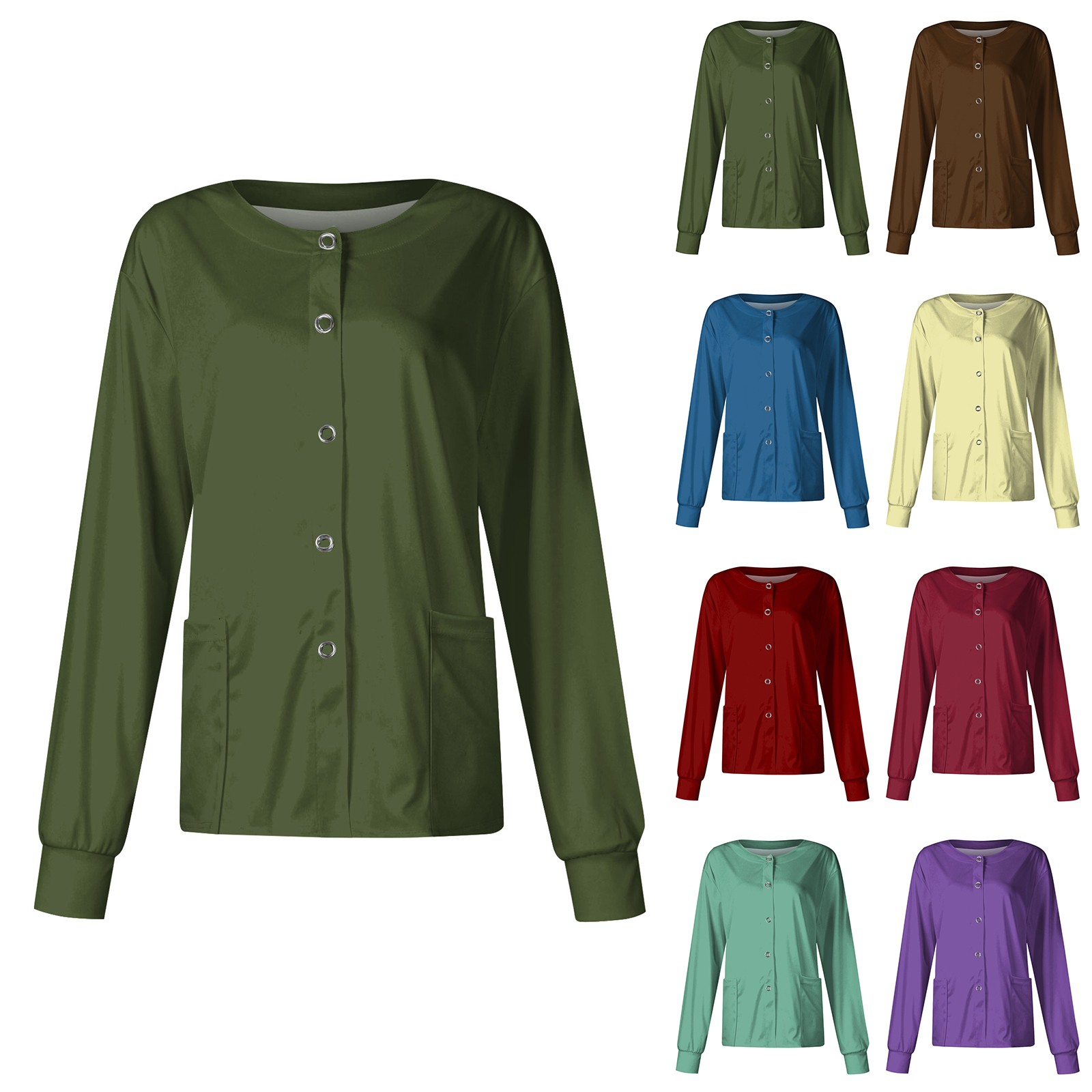 Women Long Sleeve Pocket Worki - Rash Guard Long Sleeve ulasan dan harga