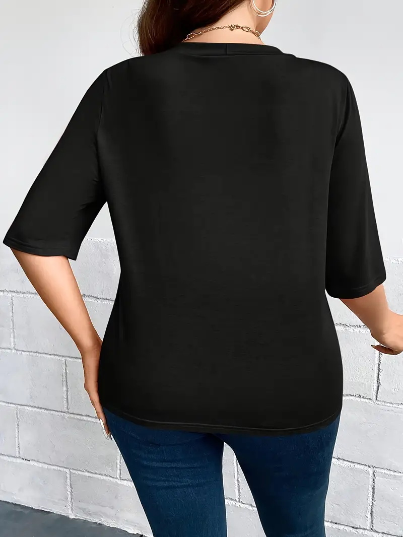 Plus Size Solid Color Drape Op - Summer Clothing For Older Women ulasan dan harga