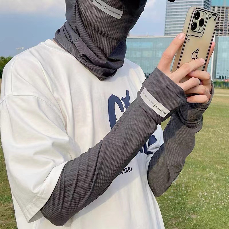 UV Solar Arm Sleeves Men Cycli - Rash Guard Long Sleeve ulasan dan harga