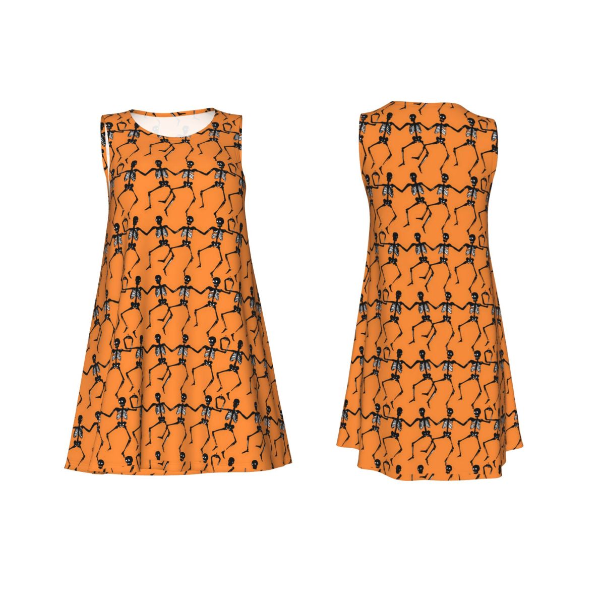 Dancing Skeleton Casual Dress  - Summer Clothing Ideas For Women ulasan dan harga