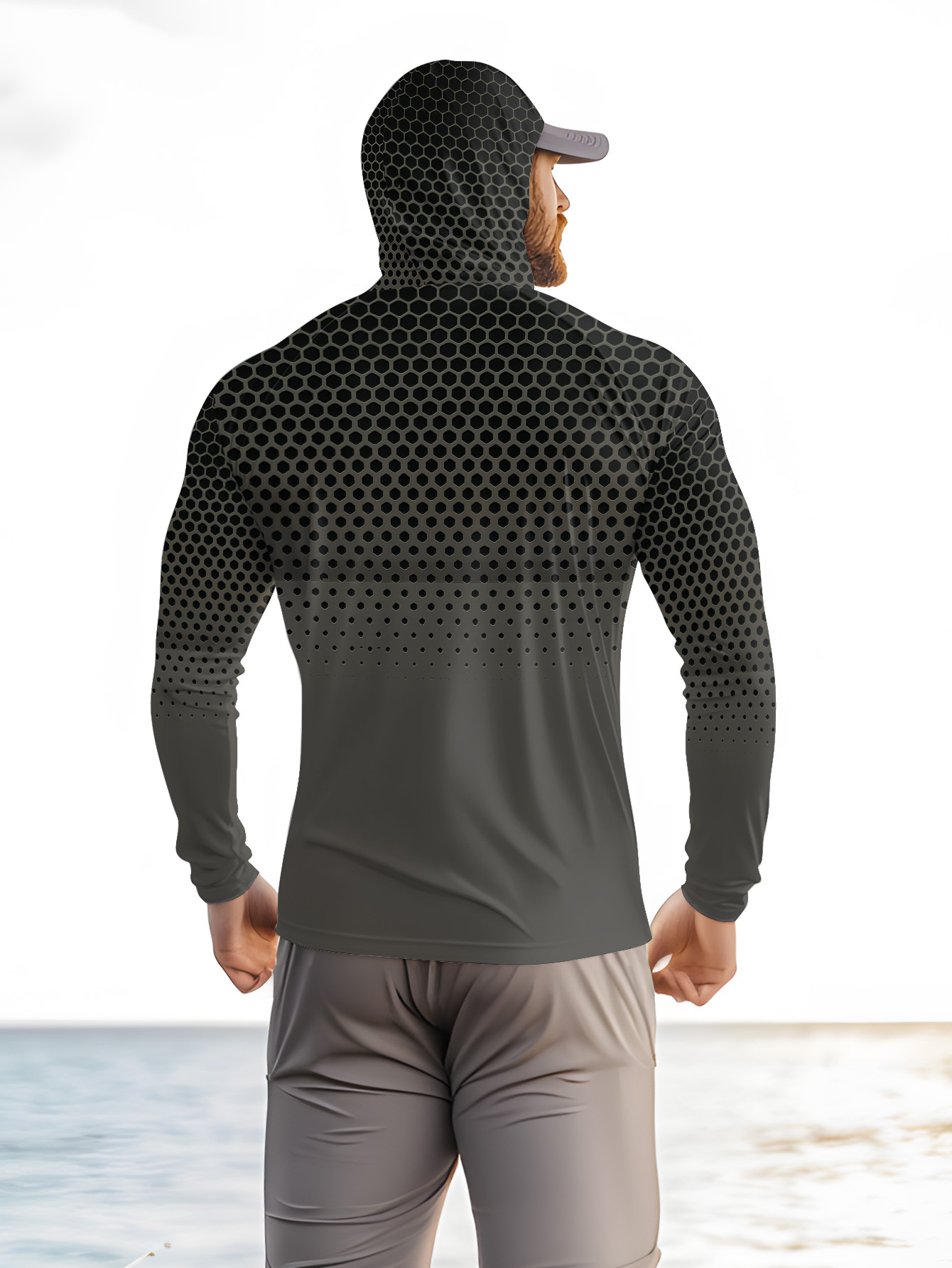 Men Hood Fishing Shirt long sl - Summer Clothing Usa ulasan dan harga
