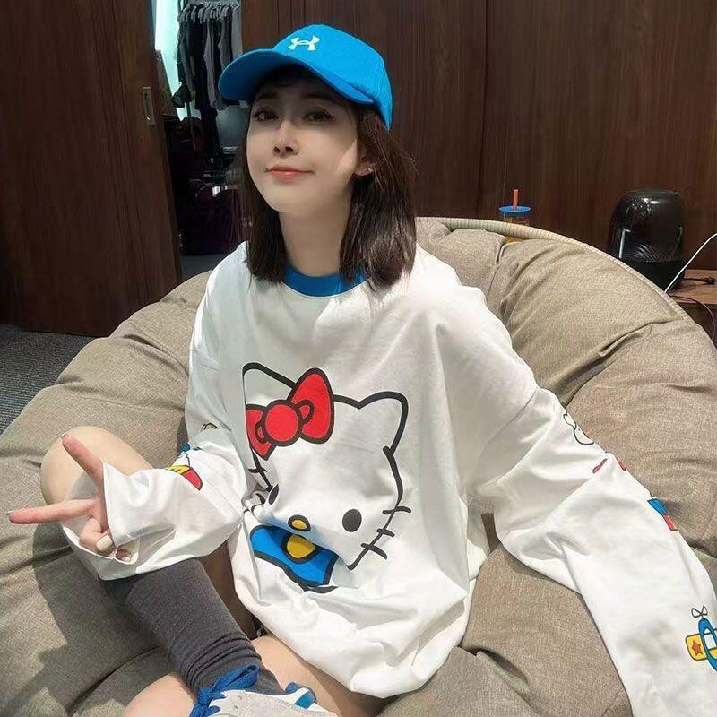 Long-Sleeved Hello Kitty Summe - Summer Clothing Usa ulasan dan harga