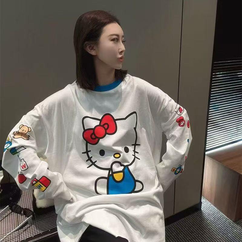 Long-Sleeved Hello Kitty Summe - Summer Clothing Usa ulasan dan harga