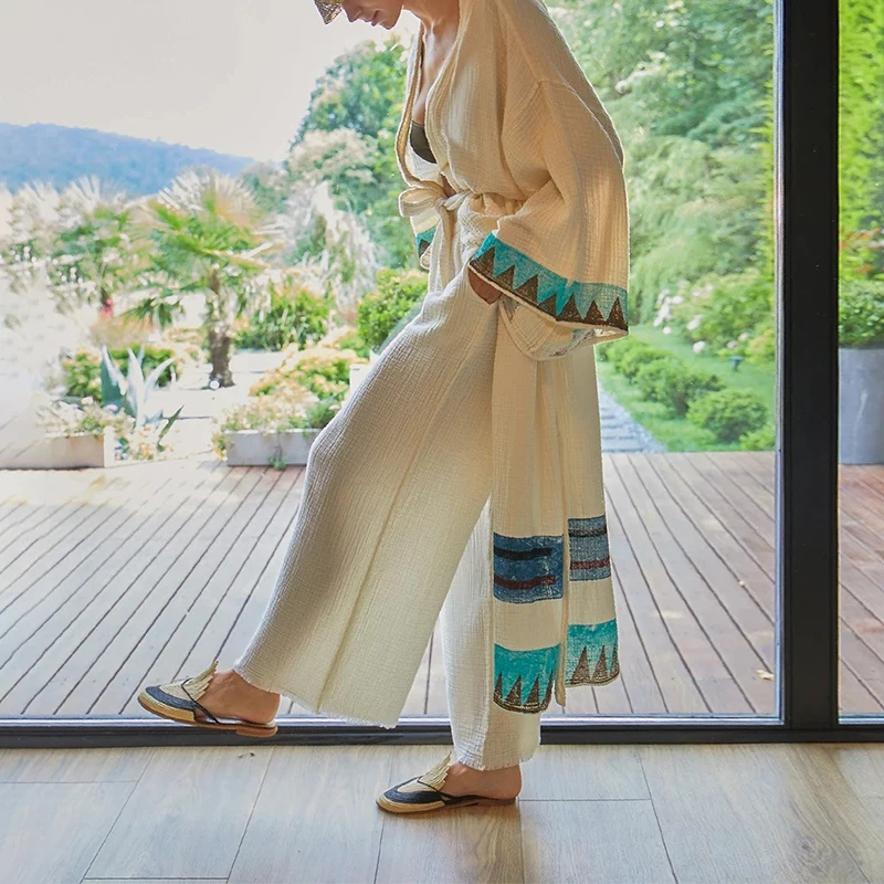 Muslin 100% Cotton Gauze Pants - Summer Gauze Clothing ulasan dan harga