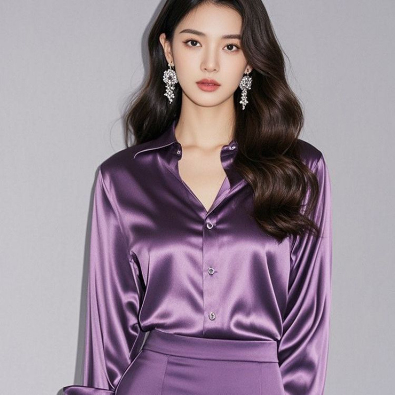 2025 Summer Women's Satin Shir - Summer Clothing Men 2025 ulasan dan harga