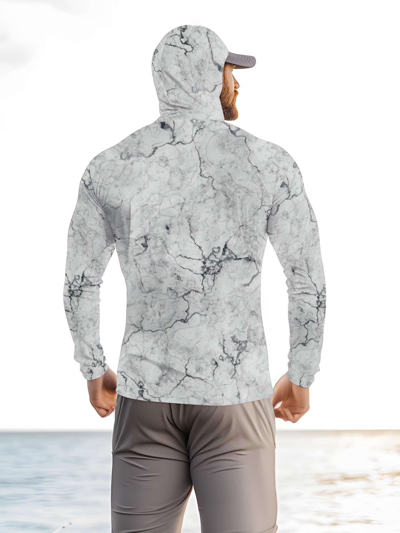 Men Hood Fishing Shirt long sl - Summer Uv Clothing ulasan dan harga