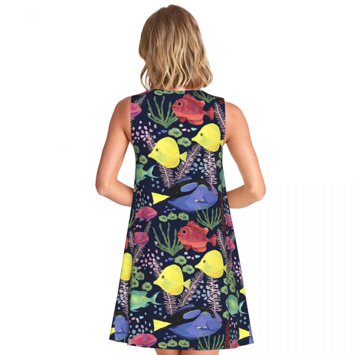 Sea Fish Tank Dress Colorful O - Summer Clothing Ideas For Women ulasan dan harga