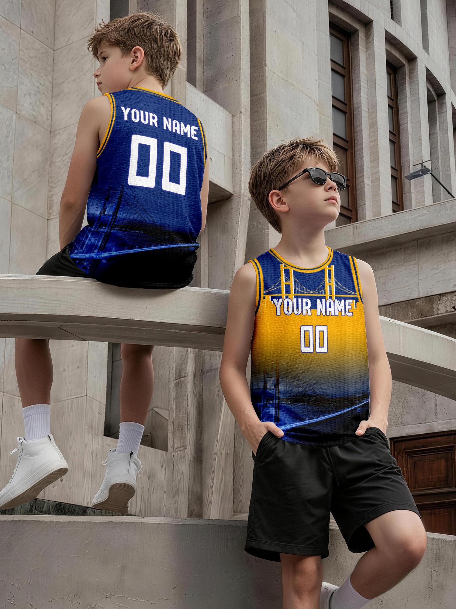 Kids Custom Gradient Basketbal - Tank Top Breathable ulasan dan harga