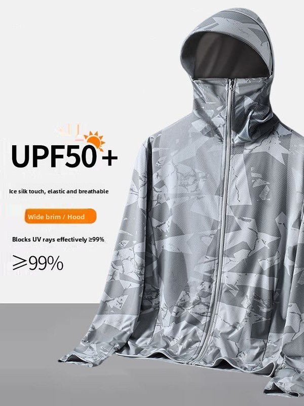Men's Camouflage Ice Silk Sun  - Summer Uv Clothing ulasan dan harga