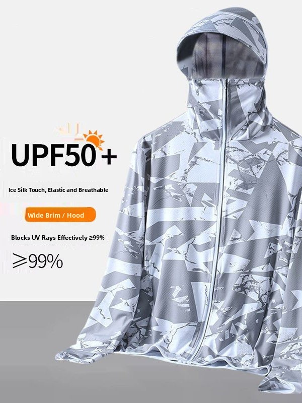 Men's Camouflage Ice Silk Sun  - Summer Uv Clothing ulasan dan harga
