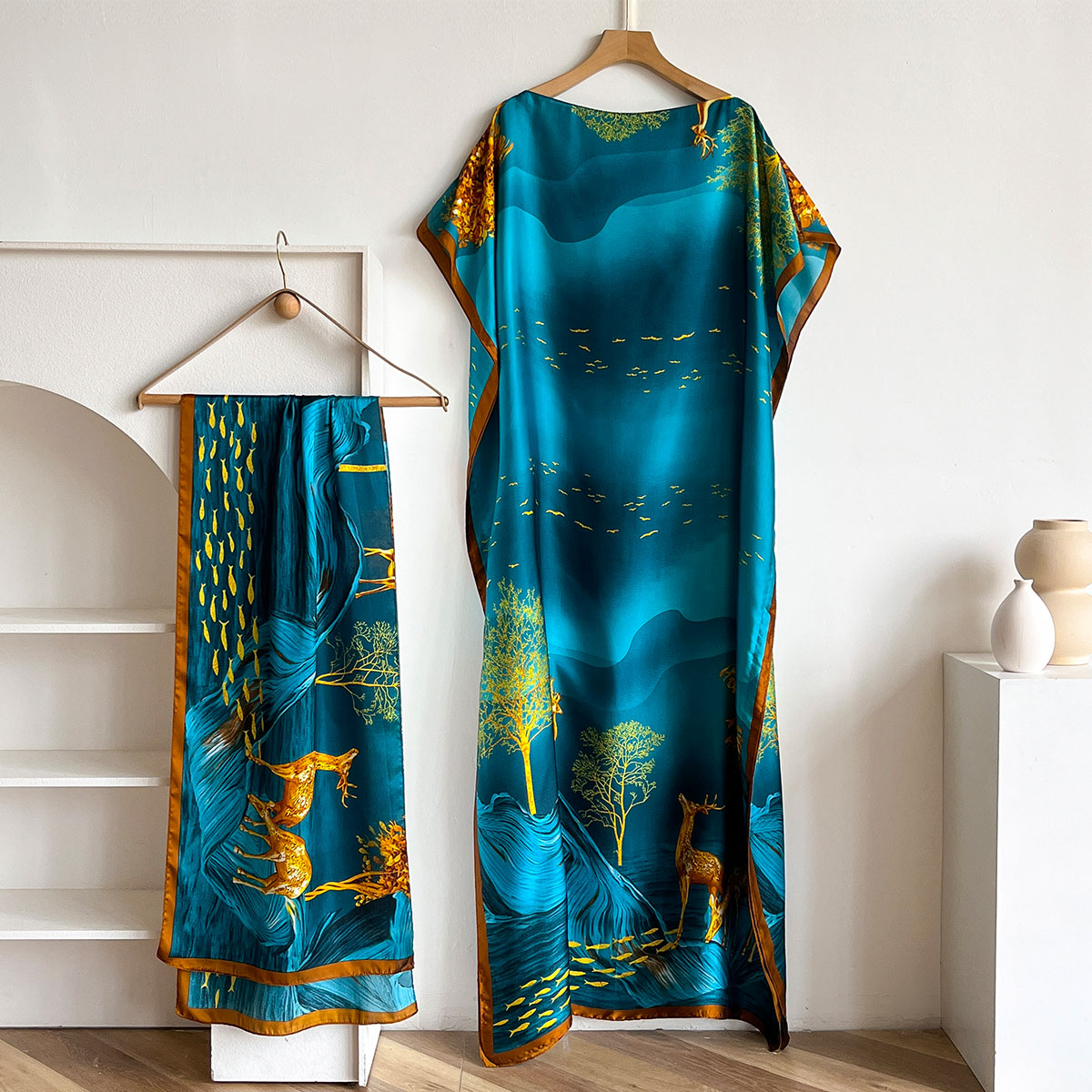 Women's Long Shawl Dubai Fashi - Summer Clothing For Older Women ulasan dan harga
