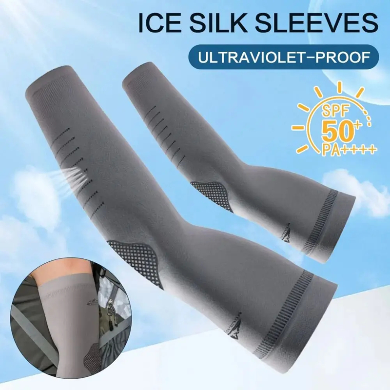 Ice-Silk Cooling Arm Sleeves U - Rash Guard Long Sleeve ulasan dan harga