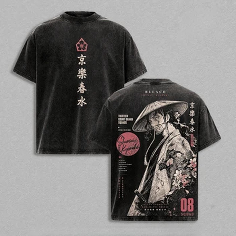 Kyoraku Shunsui Anime BLEACH T - Summer Clothing Vintage ulasan dan harga